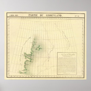 Poster Mapa do atlas de Greenland
