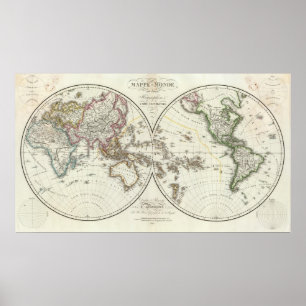 Poster Mapa do Atlas de Paris