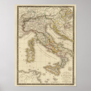 Pôster Mapa do Atlas de Roma