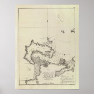 Pôster Mapa do atlas do Chile
