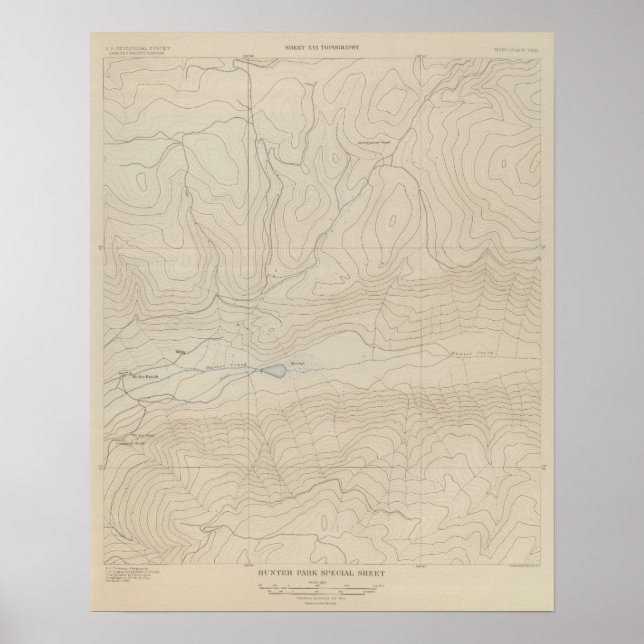 Poster Mapa do Atlas Especial do Parque Tourtelotte (Frente)
