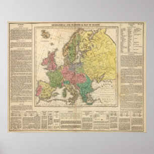 Poster Mapa do Atlas Religioso da Europa