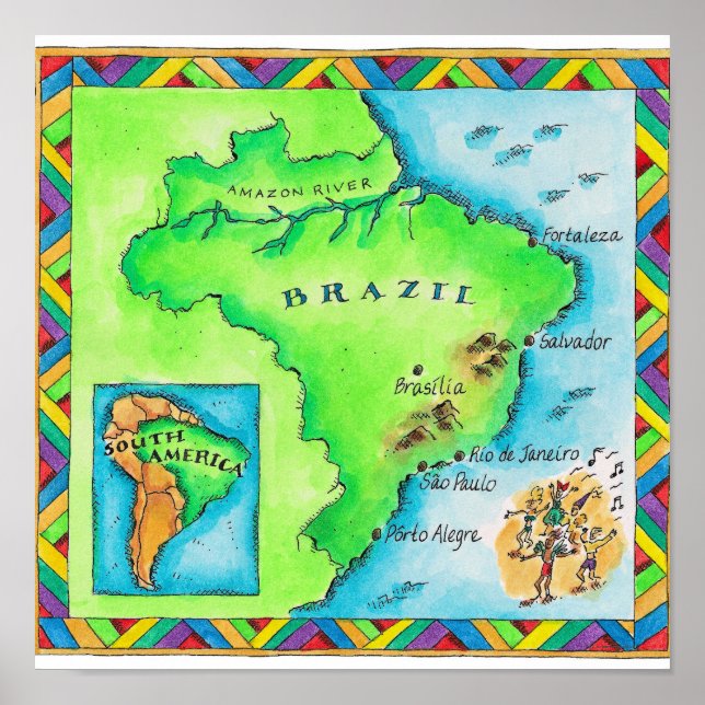 Poster Mapa do Brasil (Frente)