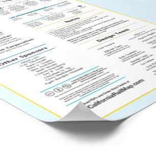 Poster Mapa do Caminho da Califórnia v2.00 - 25/03/2017