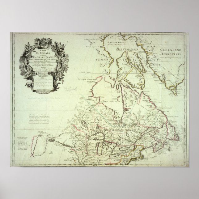 Poster Mapa do Canadá (Frente)