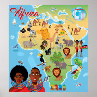 Mapa do Cartoon Africano