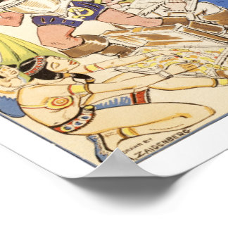 Pôster Mapa do Centro Manhattan de 1789-1939