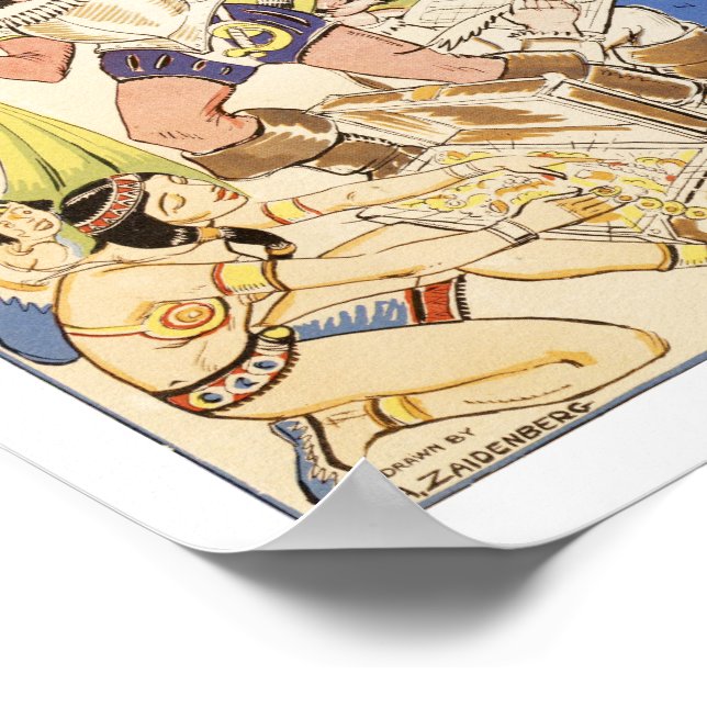 Pôster Mapa do Centro Manhattan de 1789-1939 (Borda)