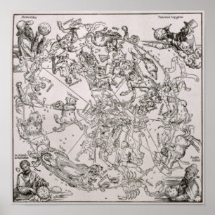 Poster Mapa do céu do norte