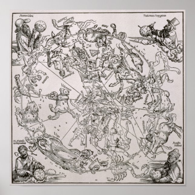 Poster Mapa do Céu Norte (Frente)