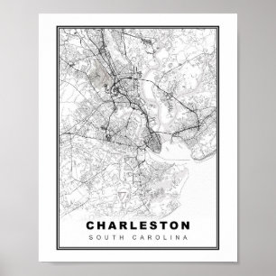 Poster Mapa do Charleston