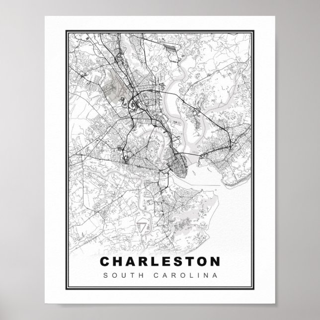 Poster Mapa do Charleston (Frente)