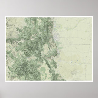 Pôster Mapa do Colorado