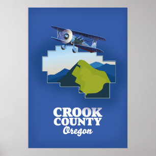 Poster Mapa do Condado de Crook