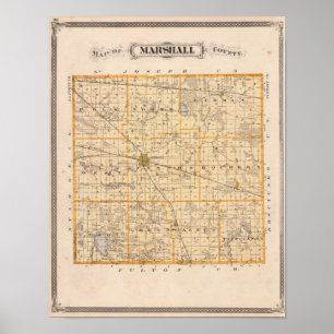 Poster Mapa do Condado de Marshall