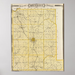 Poster Mapa do Condado de Monroe