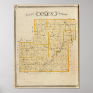 Poster Mapa do Condado de Owen
