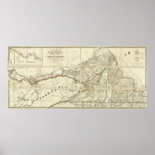 Poster Mapa do distrito de Montreal, mais baixo Canadá