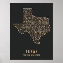 Mapa do Estado do Texas - Estados Unidos - mapa do