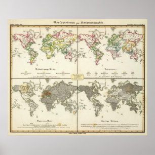 Poster mapa do governo da religião do emprego