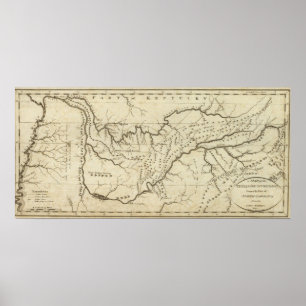 Pôster Mapa do governo de Tennassee SIC