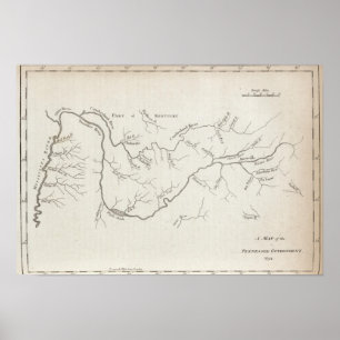 Pôster Mapa do governo de Tennessee