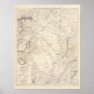 Poster Mapa do grande Chaco e das regiões vizinhas