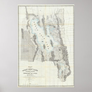 Pôster Mapa do Great Salt Lake