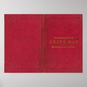 Pôster Mapa do guia de Blanchard de Chicago 2