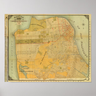 Poster Mapa do guia de Britton e de Rey