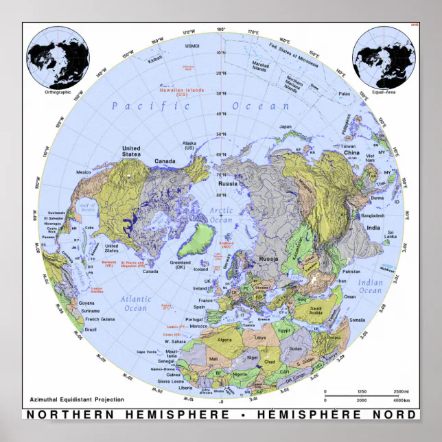 Mapa Do Hemisferio Norte