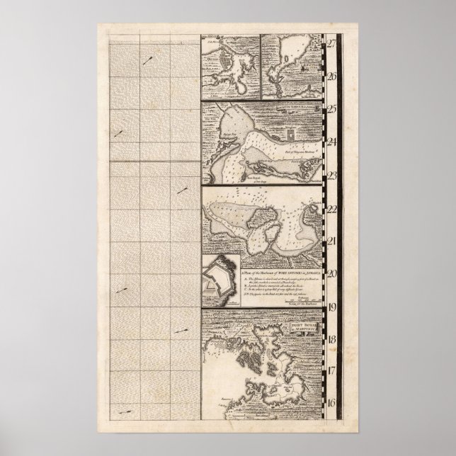 Poster Mapa do Império Britânico na América 16 (Frente)