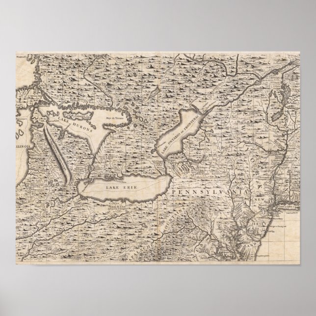 Poster Mapa do Império Britânico na América 6 (Frente)