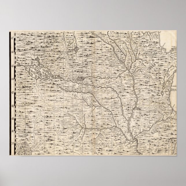 Poster Mapa do Império Britânico na América - Folha 5 (Frente)