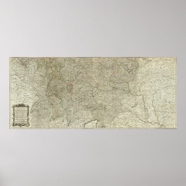 Poster Mapa do Império da Alemanha na Zona Sul (Frente)