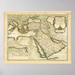 Poster Mapa do Império Otomano (1654)