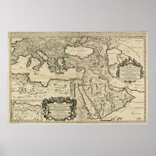 Pôster Mapa do Império Otomano (1680)