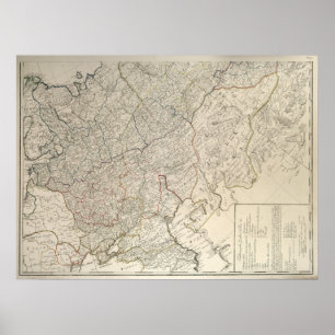 Poster Mapa do Império Russo em 1792