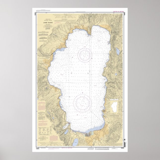 Poster Mapa do Lago Tahoe (2004) (Frente)