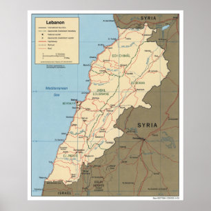 Poster Mapa do Líbano (2000)