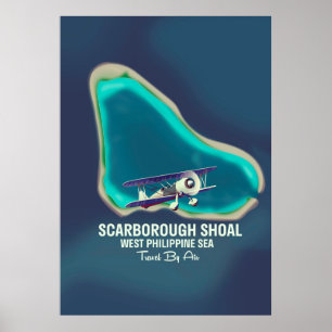 Poster Mapa do Mar nas Filipinas Ocidental