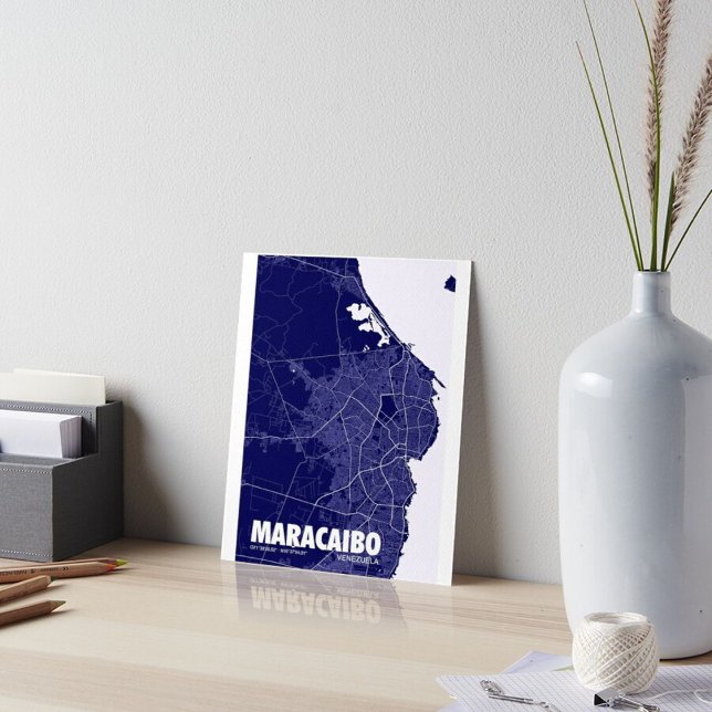 Poster Mapa do Maracaibo - Mapa da Cidade do Viagem na Ve (Criador carregado)