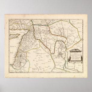 Poster Mapa do Médio Oriente (1651)