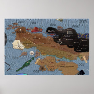 Pôster Mapa do metal (primeira edição)