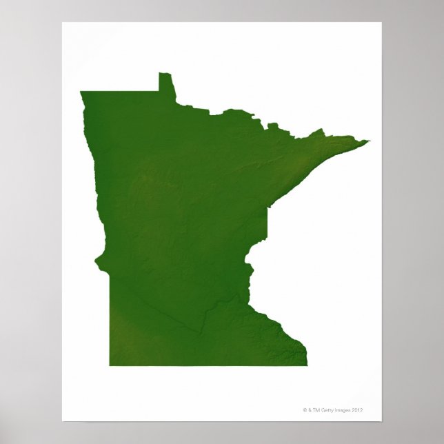 Poster Mapa do Minnesota 2 (Frente)