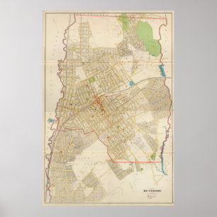 Poster Mapa do Monte Vernon NY (1893)