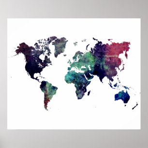 Poster mapa do mundo