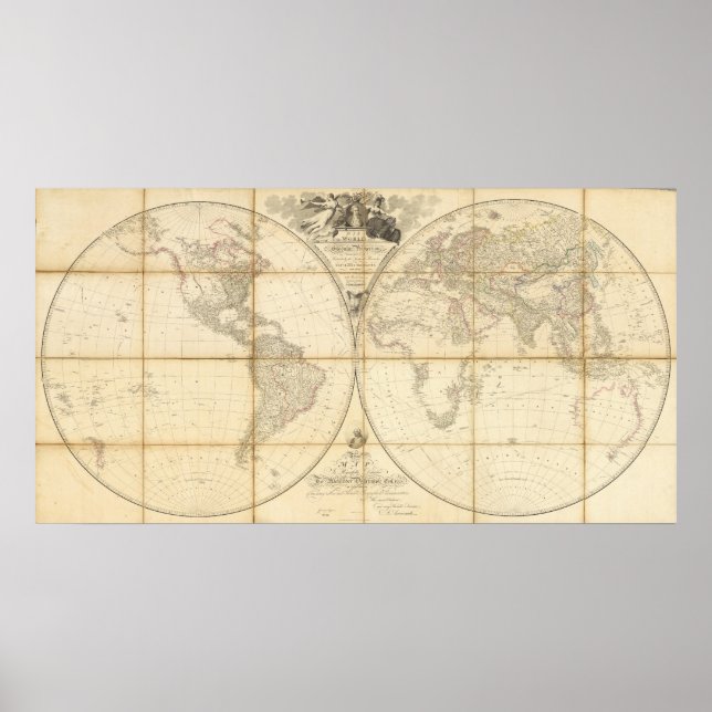 Pôster Mapa do Mundo (Frente)