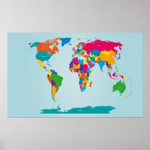 Poster Mapa do Mundo