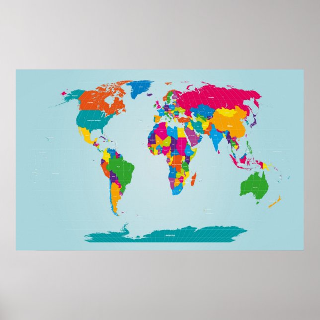 Poster Mapa do Mundo (Frente)
